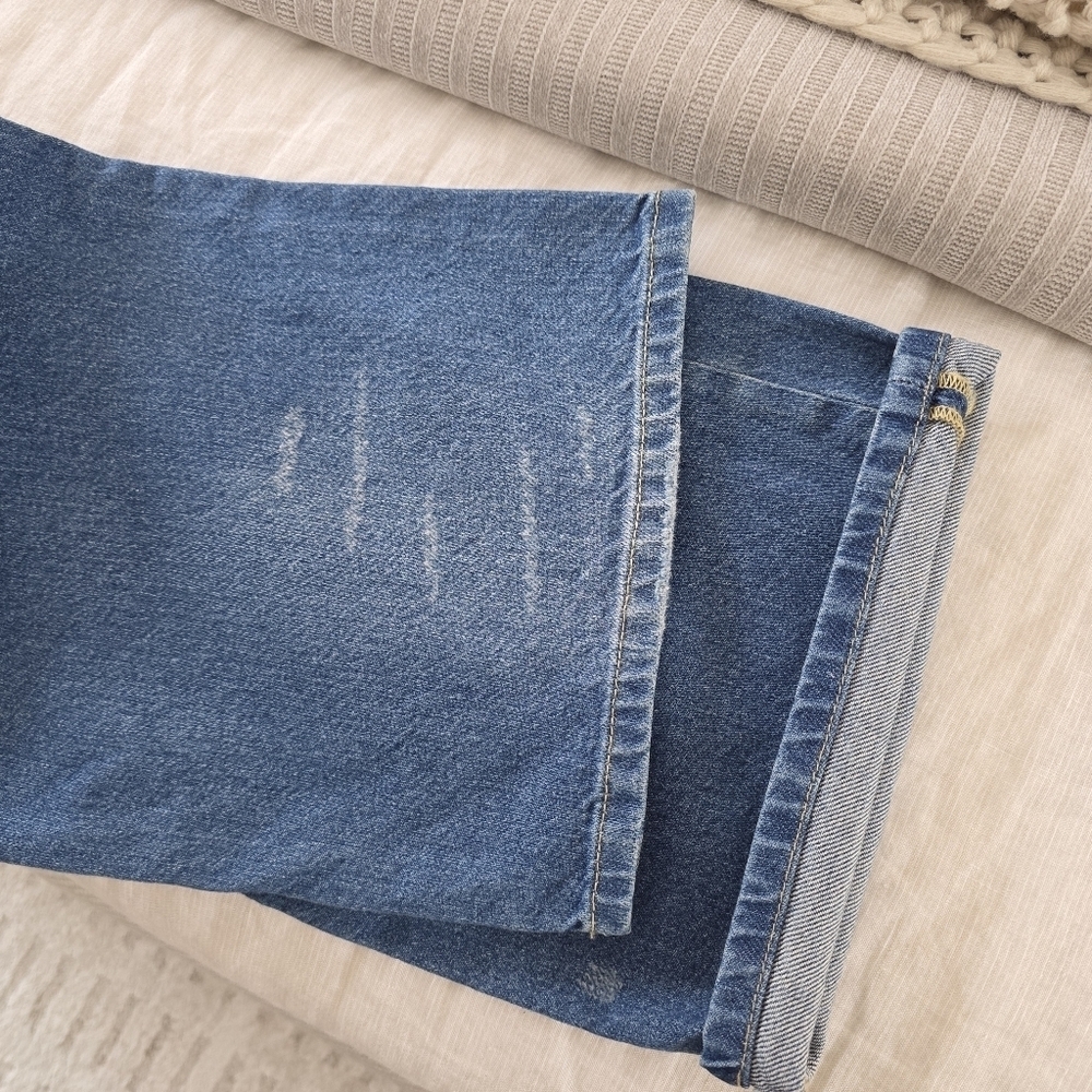 Pilcro Anthropologie The Joey High Rise Distressed Straight Jeans, Size 29 - Picture 11 of 14
